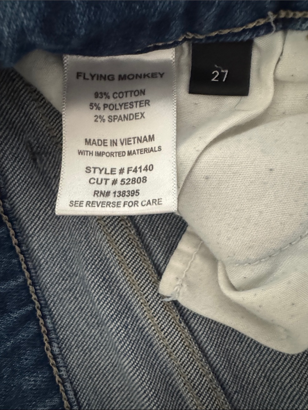 Flying Monkey Women's Skinny Jeans in Washed Blue - Picture 2 of 4